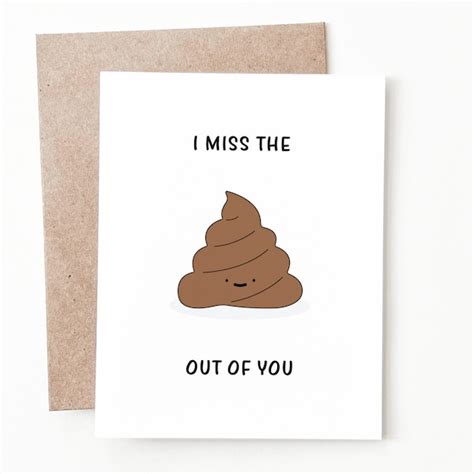 Funny Miss You Cards - Etsy