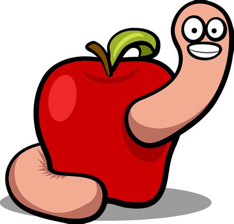 OnlineLabels Clip Art - Apple Worm