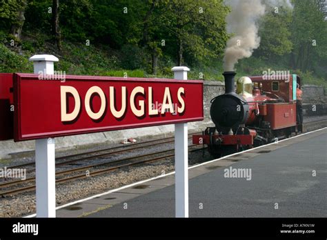 Isle of Man Railway steam train at douglas station Stock Photo - Alamy