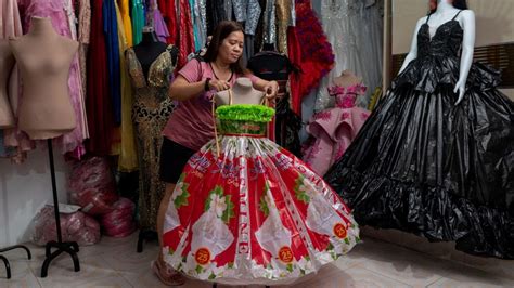 Philippine Designer Makes Women’s Clothes Out of Waste