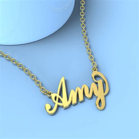 Am-An Custom Name Necklace 14K Gold Plated Personalized for Women