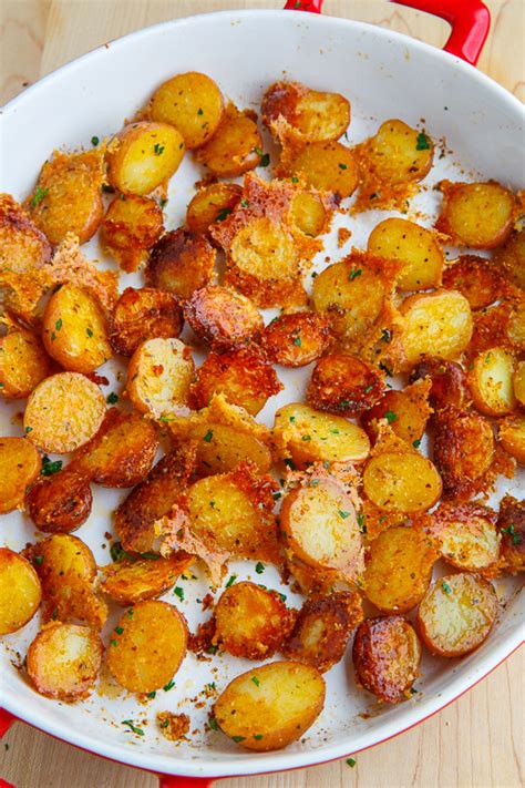 Crispy Parmesan Roast Potatoes - Closet Cooking