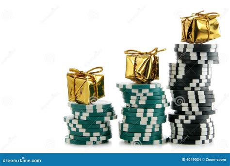 Casino Chips With Golden Boxes Stock Photo - Image of counter, isolated: 4049034