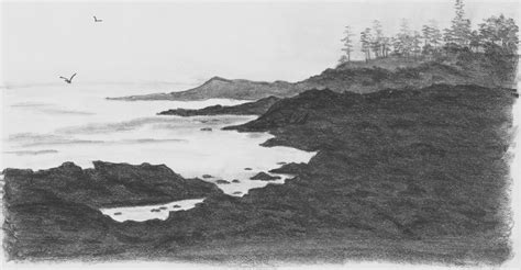 Shoreline by Hester Bondt | Drawings, Shoreline, Pencil drawings