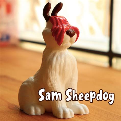 3D Printable Sam Sheepdog from Looney Tunes (support free) by Rober Rollin