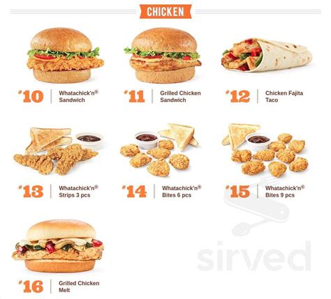 Whataburger Menu