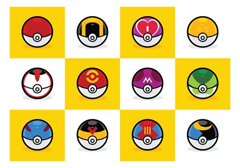 Pokeball Types | Pokemon craft, Vector art, Anime scenery