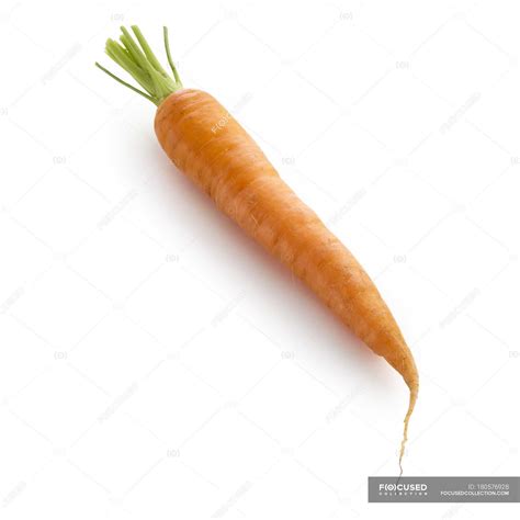 Close-up view of carrot on white background. — organic, one - Stock Photo | #180576928