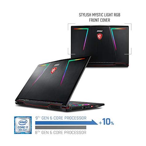 MSI GE63 Raider RGB-499 15.6" Gaming Laptop, 144Hz Display, Intel Core i7-9750H, NVIDIA GeForce ...