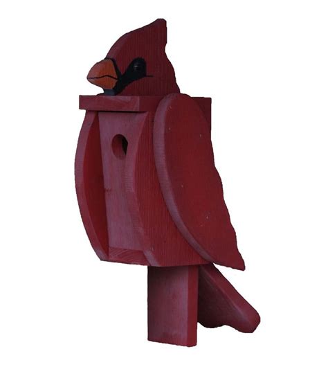 NORTHERN CARDINAL BIRDHOUSE - Large Amish Handmade Bird House | Bird house, Unique bird houses ...