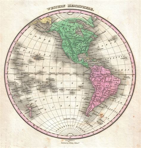 File:1827 Finley Map of the Western Hemisphere (North America, South ...