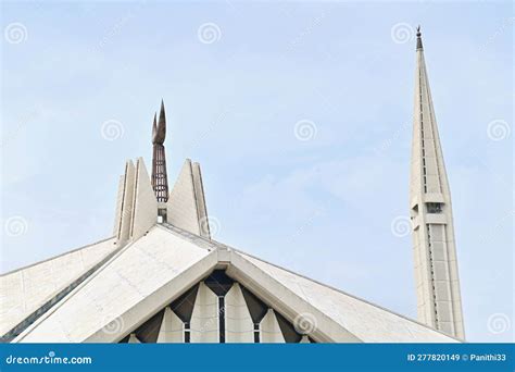 Facade of Faisal Mosque or Shah Faisal Masjid Editorial Stock Image - Image of mosque, facade ...