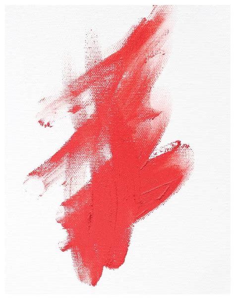 Red and White Brushstroke Abstract Art