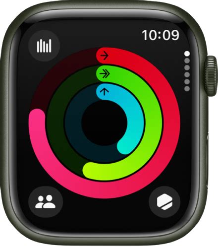 The Activity app showing the Move, Exercise, and Stand rings.