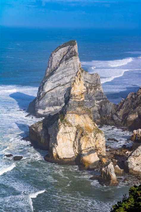 Praia Da Ursa Beach in Sintra, Portugal Stock Photo - Image of nature ...