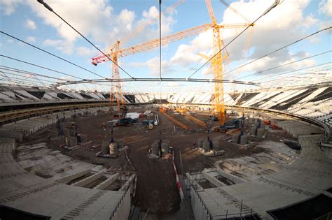 London 2012; Transformation Olympic Stadium (6) – Construction new roof ...