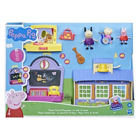 Peppa Pig Peppa's Adventures Peppa's School Playgroup Preschool Toy, with Speech and Sounds, for ...