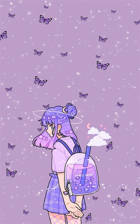 Aesthetic Purple Wallpaper | Kawaii wallpaper, Purple wallpaper, Cute ...