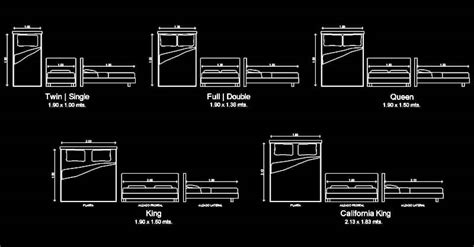 CAD blocks of dwg beds in plan and elevation - CAD Blocks DWG