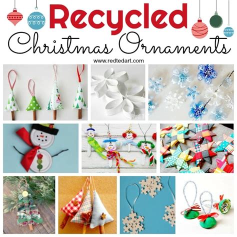 Recycled Ornaments DIY - Red Ted Art - Kids Crafts