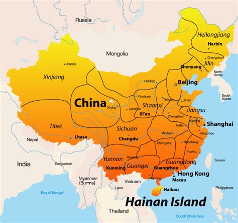 Hainan Island China Map - Zip Code Map