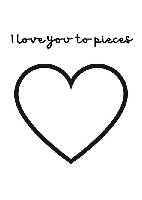 I Love You to Pieces Free Printable for Valentine's Day | Love you to pieces, Printable heart ...