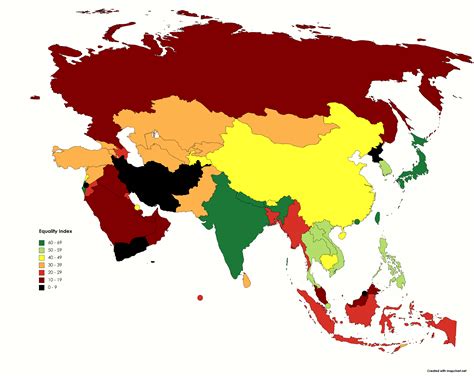 I made a map of LGBT Equality in Africa and Asia since there aren't any ...