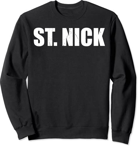 Amazon.com: St. Nick Cute Funny Christmas Gift X Mas Holiday Sweatshirt: Clothing