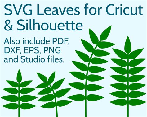 SVG Leaves for Cricut and Silhouette - SVG Leaf Set / Paper Leaves ...