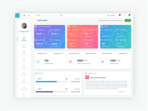 Employee Dashboard Design by Salman Birat on Dribbble