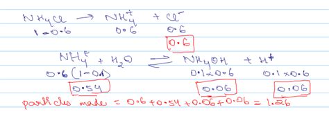 The extent of dissociation of NH4Cl is 60% and its degree of hydrolys - askIITians