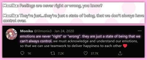 Interesting consistency of Monika quotes (DDLC+) : r/DDLC