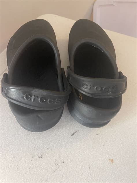 Crocs Dual Comfort Black Nursing Work Clogs Non-Slip Shoes Women's Sz 11 Mens 9 | eBay