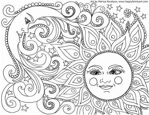 Mandala Sun And Moon Coloring Page - Free Printable Coloring Pages for Kids
