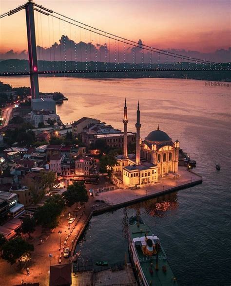 Ortaköy aerial view ~ Istanbul, Turkey | Istanbul, Schöne orte, Türkei urlaub