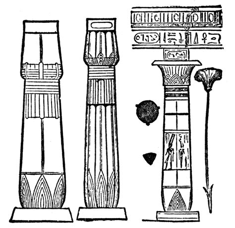 Egypt, Types of Columns of | ClipArt ETC