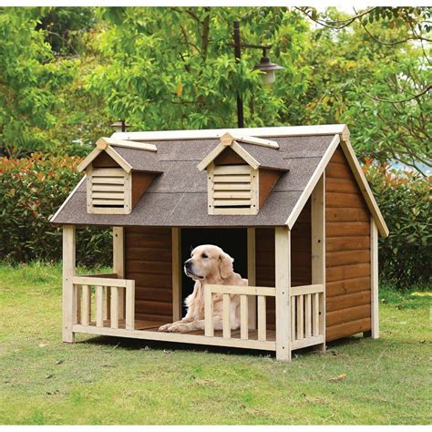 Adirondack Cabin Dog House - BigDIYIdeas.com