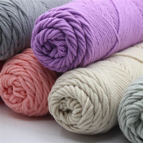 100g Natural Soft Silk Milk Cotton Yarn Thick Yarn For Knitting Lover Scarves Knitting Wool ...