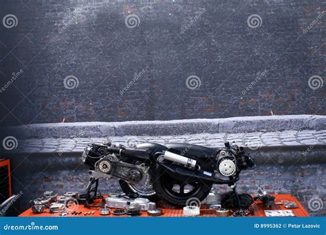 Scooter parts stock photo. Image of repairer, sneakers - 8995362