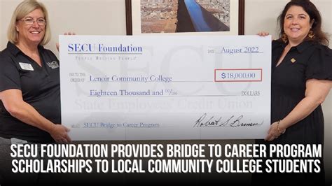 SECU Foundation Provides Bridge to Career Program Scholarships to Local Community College ...