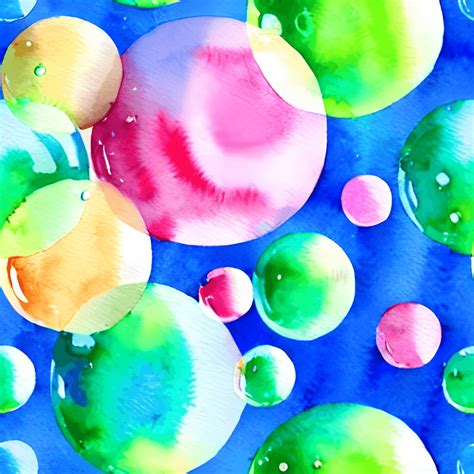 Bubbles Watercolor Pattern · Creative Fabrica