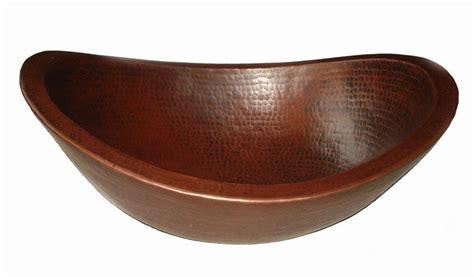 Oval vessel sink double wall CS-0176 – Mexican Copper