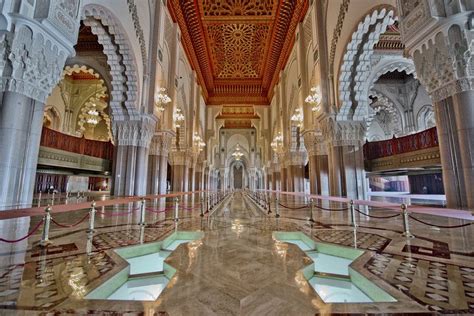 Hassan Mosque Interior | Mosque, Casablanca, Beautiful mosques