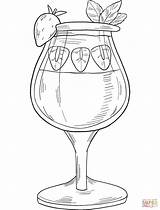 Cocktails Adult Coloring Pages sketch template