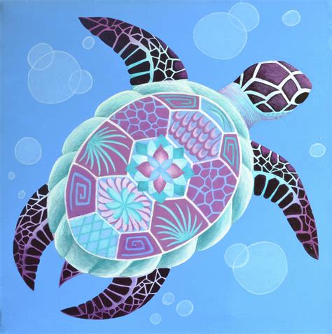 Dreamy Turtle Painting - Art Lovers Australia