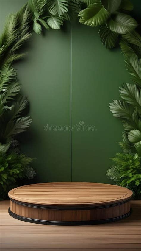 Wooden Podium Display for Product Presentation. Stock Image - Image of fashion, cosmetic: 304095377