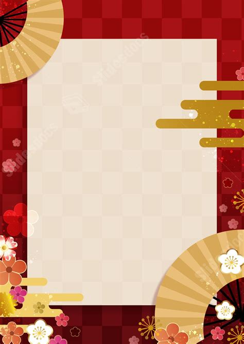 Japanese Border Page Border And Printable Background in Word - Slidesdocs