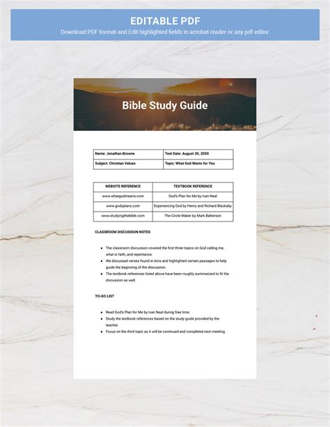 Bible Study Guide Template in Word, Google Docs, Pages - Download | Template.net