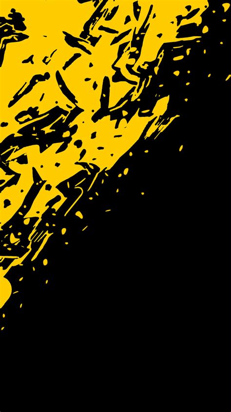 Black Yellow Abstract Background - Black Wallpaper HD
