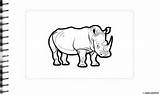 Coloring Page Of A rhinoceros In Africa Download Or Print For Free sketch template